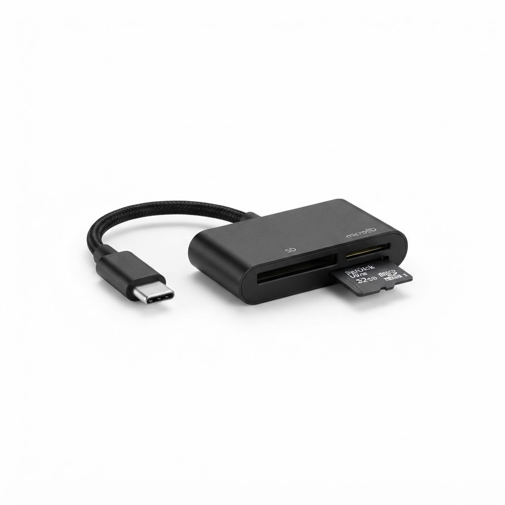 Konceptillustration för USB-C-multikortläsare